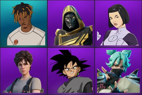 Slayer Juice WRLD, Blitz Knight, Dupli-Kate, Ellen Ripley, Goku Black, Jade