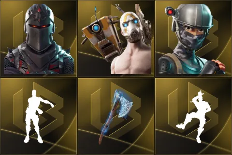 Black Knight, Psycho Bandit, Elite Agent, Floss, Leviathan Axe, Take The L