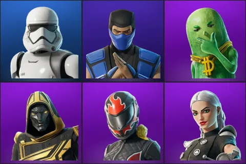 First Order Stormtrooper, Sub-Zero (MK3), Big Dill, Blitz Knight, Burnoff, Cassidy Quinn