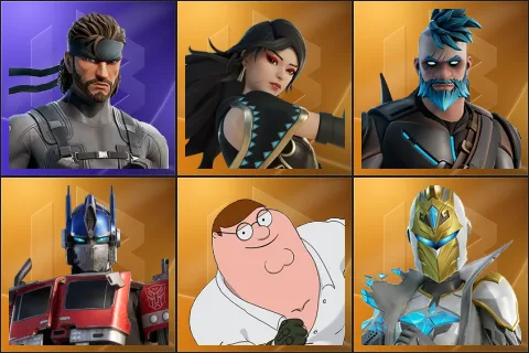 Solid Snake, Era, Omegarok, Optimus Prime, Peter Griffin, Spectra Knight
