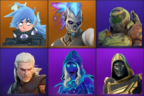 Nezumi, Renzo the Destroyer, Doom Slayer, Geralt of Rivia, Andromeda, Blitz Knight
