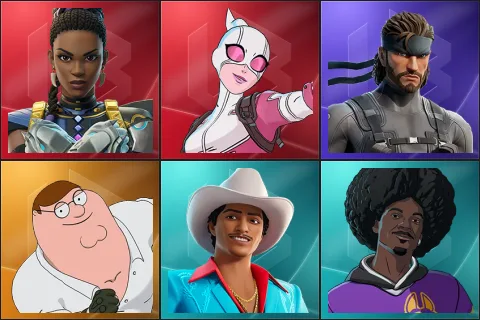 Shuri, Gwenpool, Solid Snake, Peter Griffin, Die With A Smile Bruno, LBC '93 Dogg