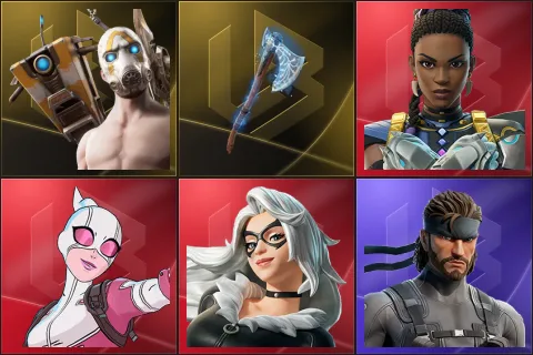 Psycho Bandit, Leviathan Axe, Shuri, Gwenpool, Black Cat, Solid Snake