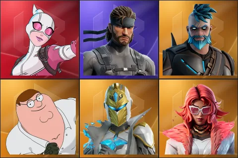 Gwenpool, Solid Snake, Omegarok, Peter Griffin, Spectra Knight, Valeria