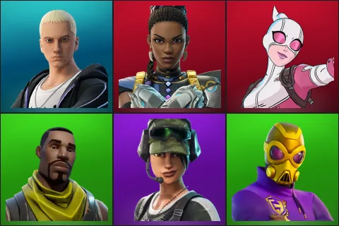 Slim Shady, Shuri, Gwenpool, Scout, Trailblazer, Victor Elite