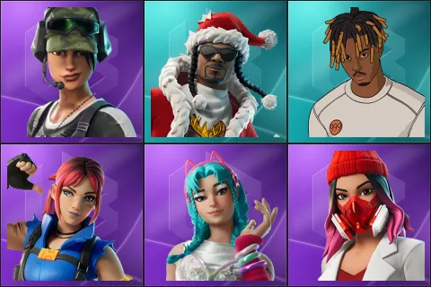 Trailblazer, Santa Dogg, Slayer Juice WRLD, Explorer Emilie, Katalina, Yulejacket