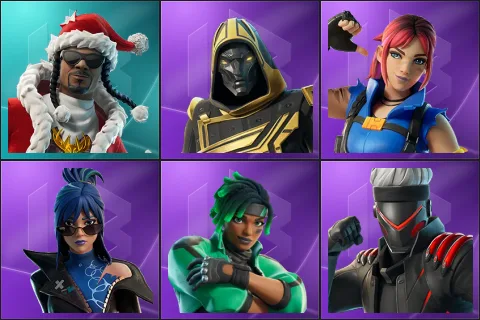 Santa Dogg, Blitz Knight, Explorer Emilie, Hope, Sage, Shinji