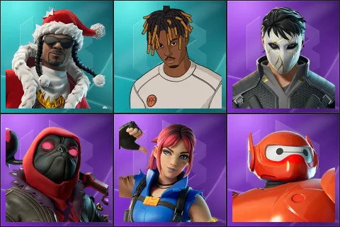 Santa Dogg, Slayer Juice WRLD, Daigo, Dark Doggo, Explorer Emilie, Hero Baymax