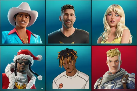 Die With A Smile Bruno, Lionel Messi, Sabrina Carpenter, Santa Dogg, Slayer Juice WRLD, Captain Jones