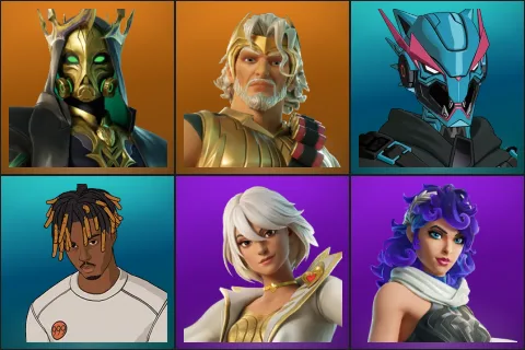 Hades, Zeus, MrBeast6000, Slayer Juice WRLD, Aphrodite, Artemis