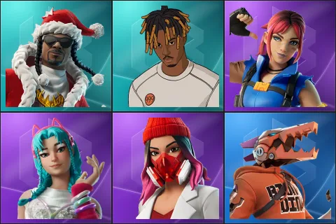 Santa Dogg, Slayer Juice WRLD, Explorer Emilie, Katalina, Yulejacket, Haxsaur