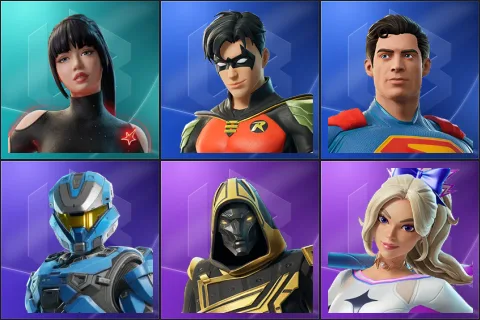 LISA, Robin, Superman, UNSC Spartan, Blitz Knight, Haylee Skye