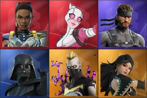 Shuri, Gwenpool, Solid Snake, Darth Vader, Driftwalker, Era