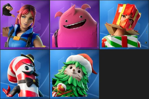 Explorer Emilie, Yeddy, Holiday Boxy, Mr. Dappermint, Winterfest Bushranger