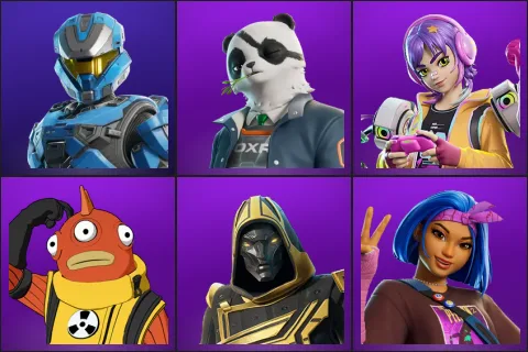 UNSC Spartan, Agent Patch, Battle Gamer Mae, Blinky Fishstick, Blitz Knight, Carina