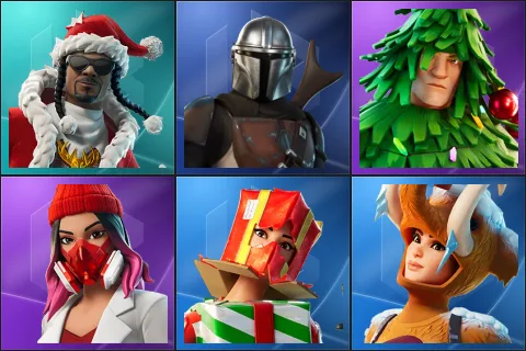 Santa Dogg, Mandalorian, Lt. Evergreen, Yulejacket, Holiday Boxy, Wooly Warrior