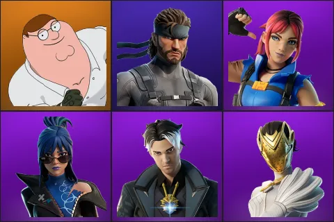 Peter Griffin, Solid Snake, Explorer Emilie, Hope, Montague, Nisha