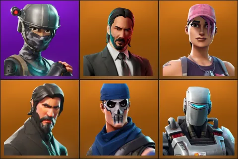 Elite Agent, John Wick, Rose Team Leader, The Reaper, Warpaint, A.I.M.