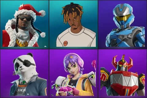 Santa Dogg, Slayer Juice WRLD, UNSC Spartan, Agent Patch, Battle Gamer Mae, Dino Megazord