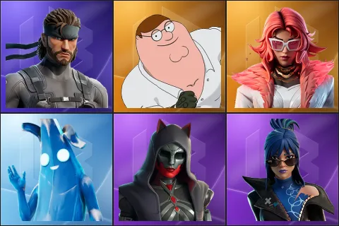 Solid Snake, Peter Griffin, Valeria, Polar Peely, Felina, Hope