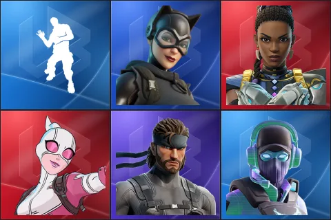 Laugh It Up, Catwoman Zero, Shuri, Gwenpool, Solid Snake, Breakpoint