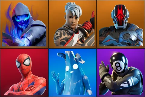 Fusion, Ronin, The Foundation, Spider-Man, Polar Peely, 8-Ball vs Scratch