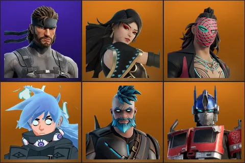 Solid Snake, Era, Kado Thorne, Nezumi, Omegarok, Optimus Prime