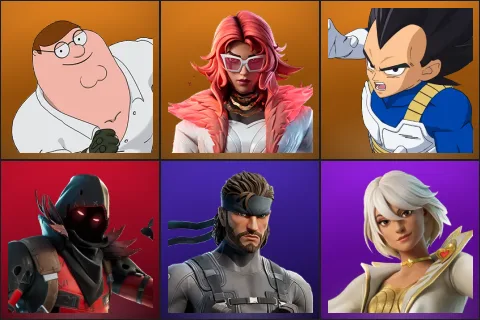 Peter Griffin, Valeria, Vegeta, Ravenpool, Solid Snake, Aphrodite