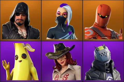 Blackheart, Catalyst, Hybrid, Peely, Sidewinder, X-Lord