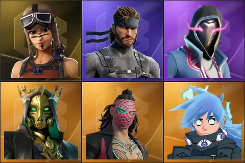 Renegade Raider, Solid Snake, Xander, Hades, Kado Thorne, Nezumi
