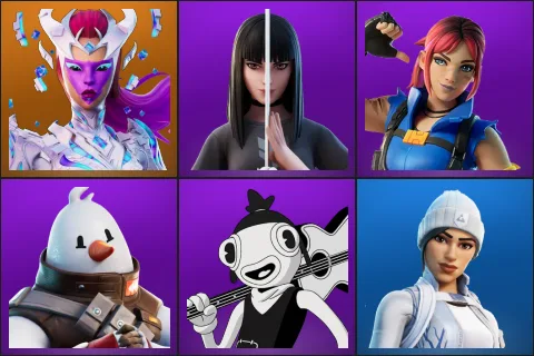 The Cube Queen, Charlotte, Explorer Emilie, Snowmando, Toona Fish, Frost Squad