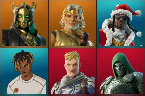 Hades, Zeus, Santa Dogg, Slayer Juice WRLD, Captain Jones, Doom