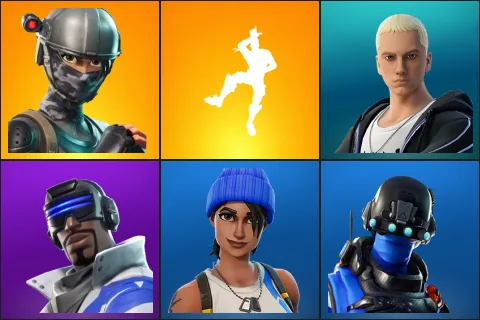 Elite Agent, Take The L, Slim Shady, Blue Striker, Blue Team Leader, Carbon Commando