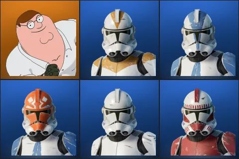 Peter Griffin, 212th Battalion Trooper, 501st Trooper, Ahsoka's Clone Trooper, Clone Trooper, Coruscant Guard