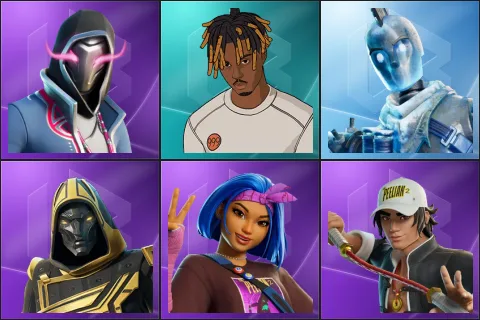 Xander, Slayer Juice WRLD, Glacial Dummy, Blitz Knight, Carina, Carter Wu