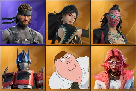 Solid Snake, Era, Kado Thorne, Optimus Prime, Peter Griffin, Valeria