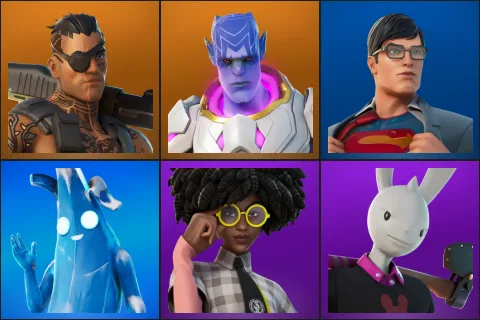 Joey, Kymera, Clark Kent, Polar Peely, Doctor Slone, Guggimon