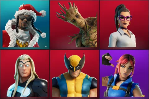 Santa Dogg, Groot, Jennifer Walters, Thor, Wolverine, Explorer Emilie