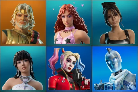Zeus, Chappell Roan, Iconic Kim Kardashian, Rockstar LISA, Rebirth Harley Quinn, Glacial Dummy