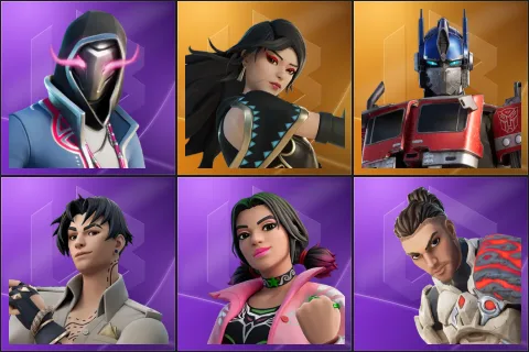 Xander, Era, Optimus Prime, Lorenzo, Mariposa, Relik