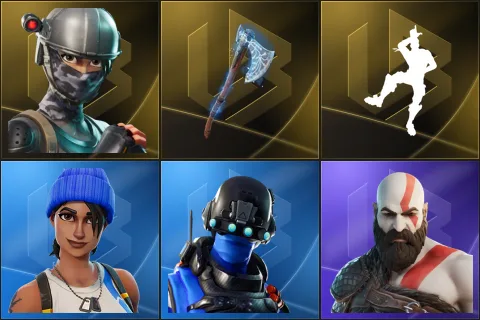 Elite Agent, Leviathan Axe, Take The L, Blue Team Leader, Carbon Commando, Kratos