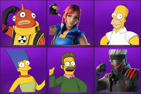 Blinky Fishstick, Explorer Emilie, Homer Simpson, Marge Simpson, Ned Flanders, Shinji