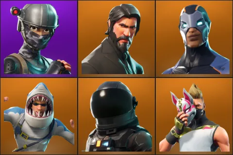 Elite Agent, The Reaper, Carbide, Chomp Sr., Dark Voyager, Drift