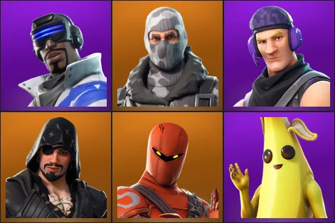 Blue Striker, Havoc, Sub Commander, Blackheart, Hybrid, Peely