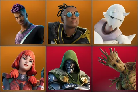 Fade, Malik, Snap, The Imagined, Doctor Doom, Groot