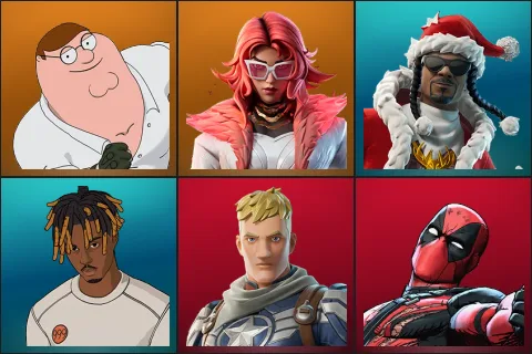 Peter Griffin, Valeria, Santa Dogg, Slayer Juice WRLD, Captain Jones, Deadpool (Pen & Ink)