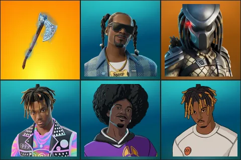 Leviathan Axe, Snoop Dogg, Predator, Juice WRLD, LBC '93 Dogg, Slayer Juice WRLD
