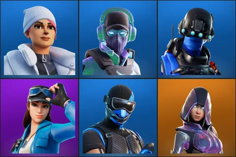 Blizzard Bomber, Breakpoint, Carbon Commando, Cloud Striker, Fixer, Glow