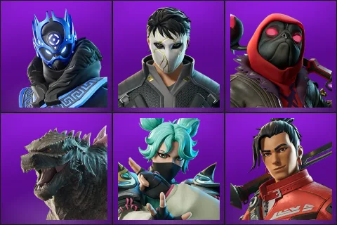 Cobalt Snowfoot, Daigo, Dark Doggo, Godzilla Evolved, Jade, Kendo