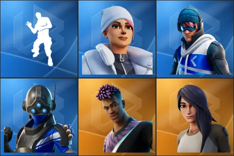 Laugh It Up, Blizzard Bomber, Point Patroller, Trilogy, Fade, Gear Specialist Maya